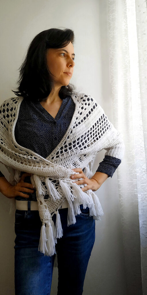 Crochet Retro Mexicana Shawl With Sleeves