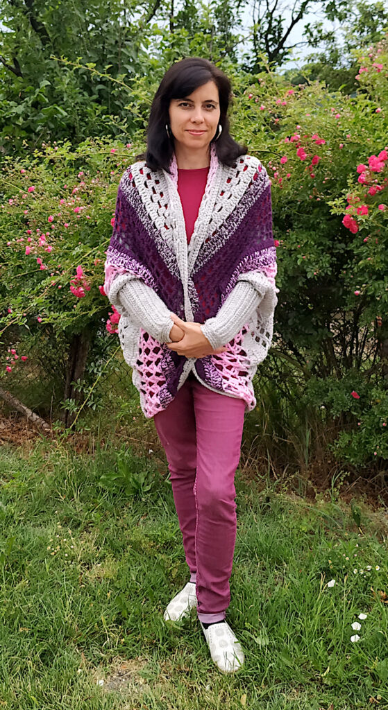 crochet wrap with sleeves mexicana