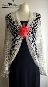 crochet mesh wrap ladybug in spider web