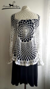 crochet mesh wrap ladybug in spider web