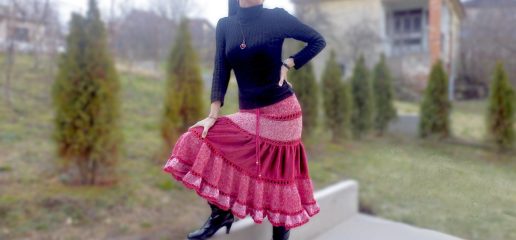 Pletena i šivena suknja Roma Lavinia