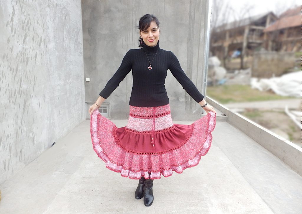 roma lavinia round knited and sew gypsy skirt