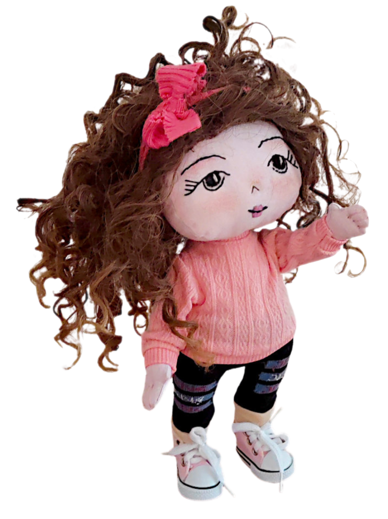 sewn doll vicky with pdf e-book for children download