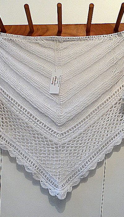 knit crochet white elegant shawl mexicana