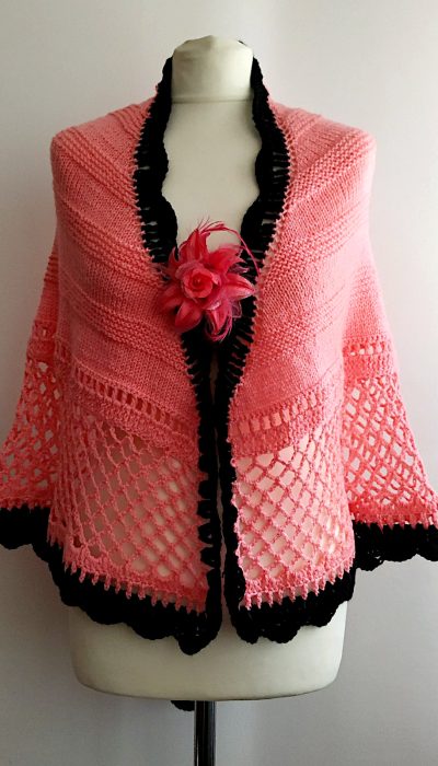 Knit and Crochet Mexicana Triangular Shawl