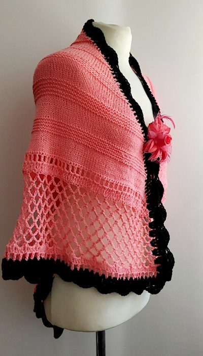 Knit and Crochet Mexicana Triangular Shawl